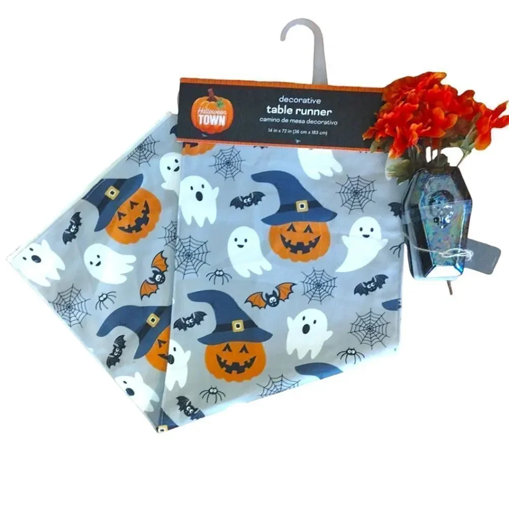 Halloween Town‎ Grey Spooky Prints Soft Fabric 14